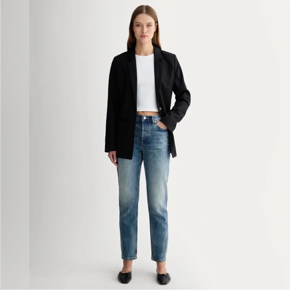 Everlane 90’s Curvy Cheeky Blue Straight Leg Women's Jeans - Picture 1 of 13